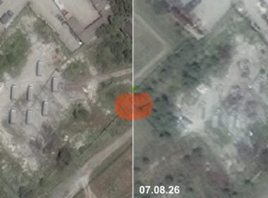 third one down ukraine keeps destroying russia's $18 million starlink jammers · post satellite images russian volna kupol garant starlink-jamming site gelendzhik krasnodar krai russia 2 (left) 7 2026 (right)