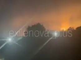 fifth fire same refinery year—and russia still calls debris · post afipsky oil seen road night krasnodar krai 25 2026 сили оборони завдали удару по афіпському нпз у росії exilenova+