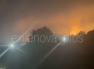 fifth fire same refinery year—and russia still calls debris · post afipsky oil seen road night krasnodar krai 25 2026 сили оборони завдали удару по афіпському нпз у росії exilenova+