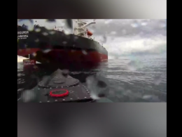 Ukrainian weapon is approaching Russia's sanctioned Russian container ship Yanina. Source: Supernova+