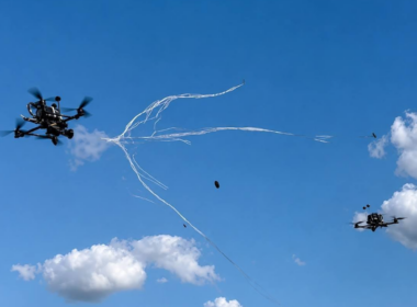 he Ukrainian company WINFLY unveiled the WINFLY Spider, an interceptor equipped with a net-launcher. Source: Militarnyi
