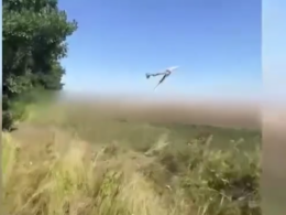 A Russian drone is flying at Ukraine. Source: NTV