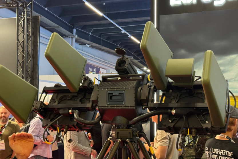 Ai-Petri, an electronic-warfare system that jams drones and can even disrupt Russian glide bombs at Poland's MSPO 2026 expo. Source: Oboronka