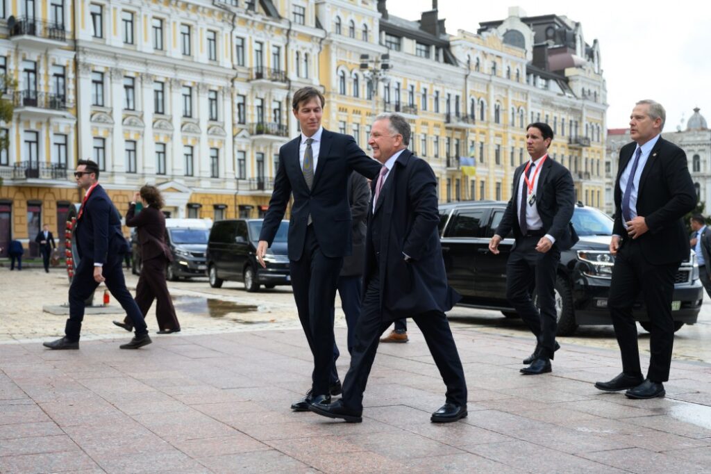 U.S. President’s envoys, Steven Witkoff and Jared Kushner on 6 September in Kyiv. Source: President's Office of Ukraine