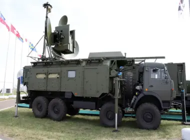 A Krasukha electronic warfare system