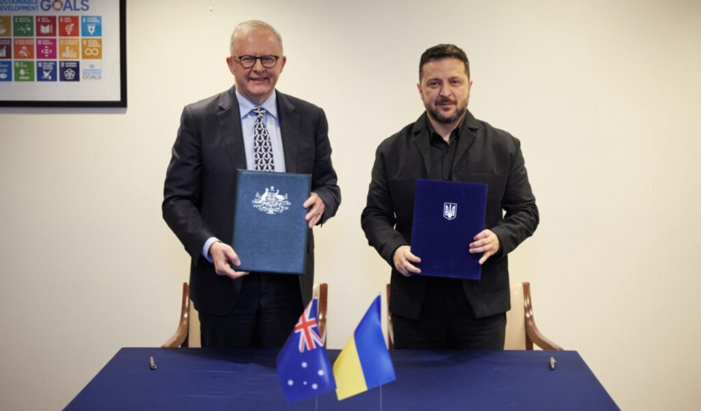 Australia signs $42 million security pact with Ukraine