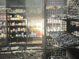 Aftermath of the Russian strike on a store in Kyiv Oblast, September 30, 2026.