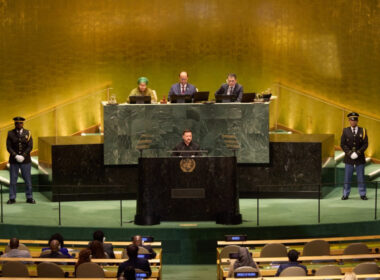 Ukrainian President Volodymyr Zelenskyy speaks during the UN General Assembly in New York on 24 September 2026. Photo: Ukrainian President's Office