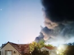 ukraine hits two fuel depots krasnodar krai one night—both wholesale diesel gasoline · post fire rising over depot pavlivska after overnight drone strike 28 2026 download news ukrainian reports