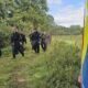 explosives found meters drone crashed near bundeswehr air base—investigators say matches gru's leipzig attack devices · post police officers search debris wunstorf base lower saxony germany 15 2026 german dpa