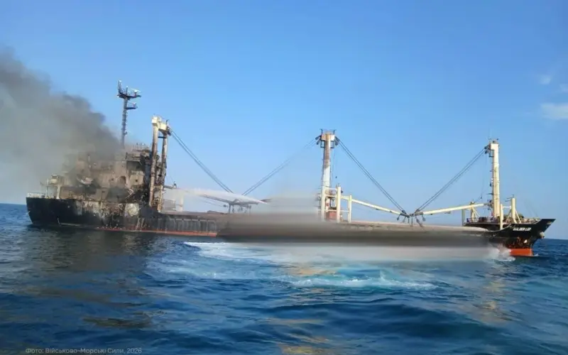 russian black sea attacks low danube waters push eu seek alternative routes ukrainian grain exports · post civilian bulk carrier golden leo ablaze after missiles hit left odesa cargo corn