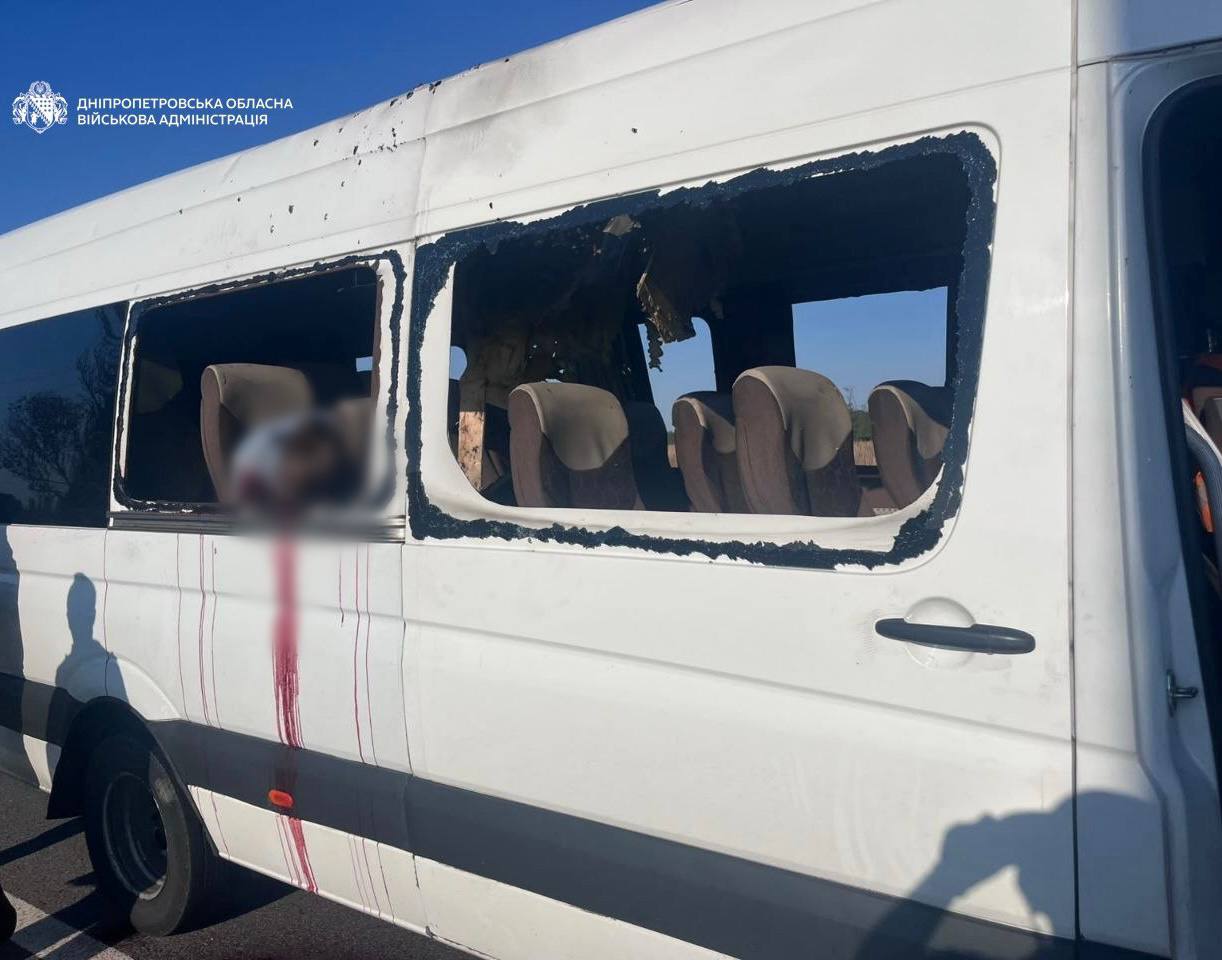 russian drone killed five people scheduled minibus southeastern ukraine · post passenger damaged strike nikopol district dnipropetrovsk oblast 16 2026 handzha 541503575468 news ukrainian reports