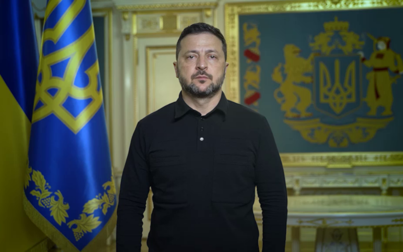 Ukrainian President Volodymyr Zelenskyy during his evening address, 1 September 2026. Screenshot from video: Zelenskyy