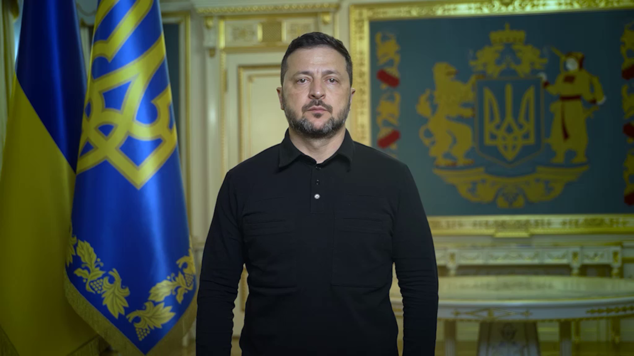 Ukrainian President Volodymyr Zelenskyy during his evening address, 1 September 2026. Screenshot from video: Zelenskyy