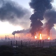 Smoke over Moscow after a mass Ukrainian drone attack on an oil refinery and logistics facility, 20 September 22026. Screenshot from video: Zelenskyy