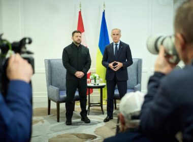 Ukrainian President Volodymyr Zelenskyy and Canadian Prime Minister Mark Carney in Canada, 10 September 2026. Photo: Zelenskyy on Telegram