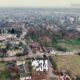Aerial view of Russian-occupied Oleshky, in Ukraine's Kherson Oblast. Photo via ArmyInform