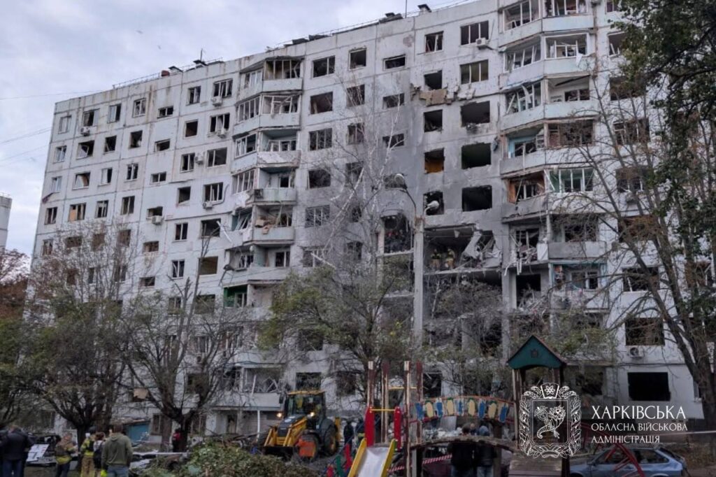 Russia hits a Kharkiv high-rise overnight, injuring 43 people, then strikes central Kyiv and Dnipro in broad daylight