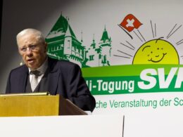 swiss voters crush neutrality initiative have ended sanctions against russia—69% say · post christoph blocher speaks svp event крістоф блохер фото des kantons zürich fb ukraine news ukrainian reports