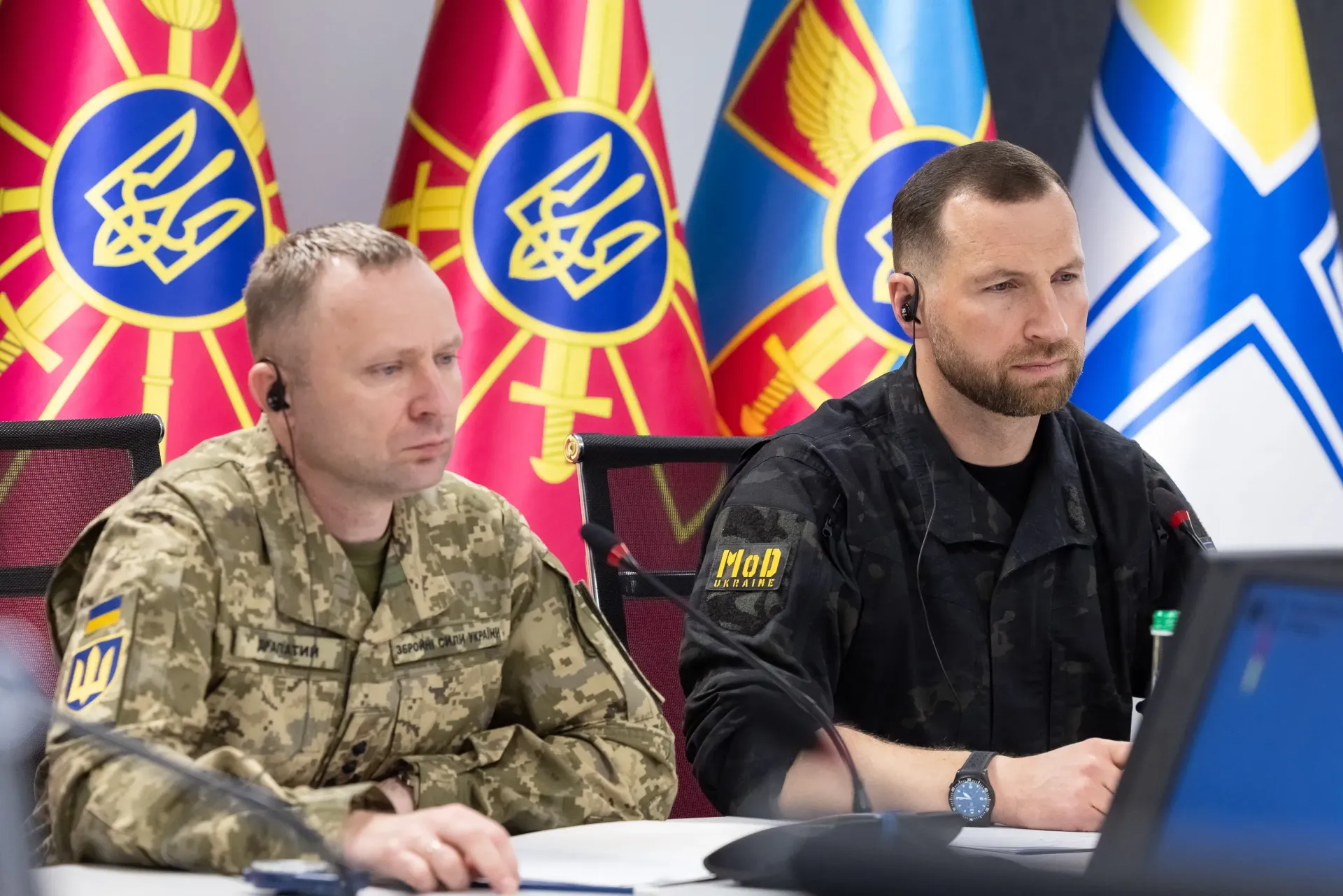 1000 patriot missiles arrive too late winter so ukraine asked ramstein arms coalition open its warehouses · post ukraine's defense minister yevhenii khmara right commander-in-chief major general mykhailo drapatyi meeting