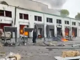 fourth ukrainian pharmaceutical warehouse has burned russian strike since start month · post fire damage medicine distributor badm after odesa ukraine 14 2026 росіяни зруйнували вже четвертий склад ліків за