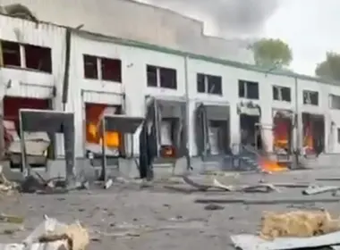 fourth ukrainian pharmaceutical warehouse has burned russian strike since start month · post fire damage medicine distributor badm after odesa ukraine 14 2026 росіяни зруйнували вже четвертий склад ліків за