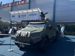 The Saihak-1, fast light scout vehicle, at the MSPO 2026 defense expo in Poland. Source: Oboronka