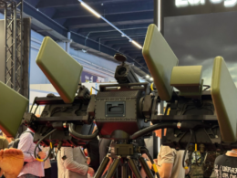 Ai-Petri, an electronic-warfare system that jams drones and can even disrupt Russian glide bombs at Poland's MSPO 2026 expo. Source: Oboronka