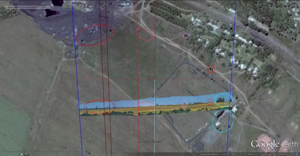 Screenshot from Bellingcat’s investigation into the downing of MH17