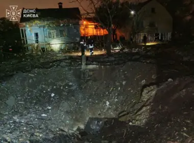 Aftermath of Russia’s overnight attack on Kyiv.