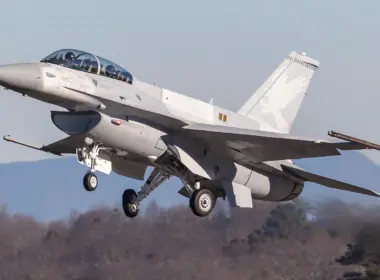First flight of an F-16 Block 70 from Lockheed Martin's Greenville factory in 2023.