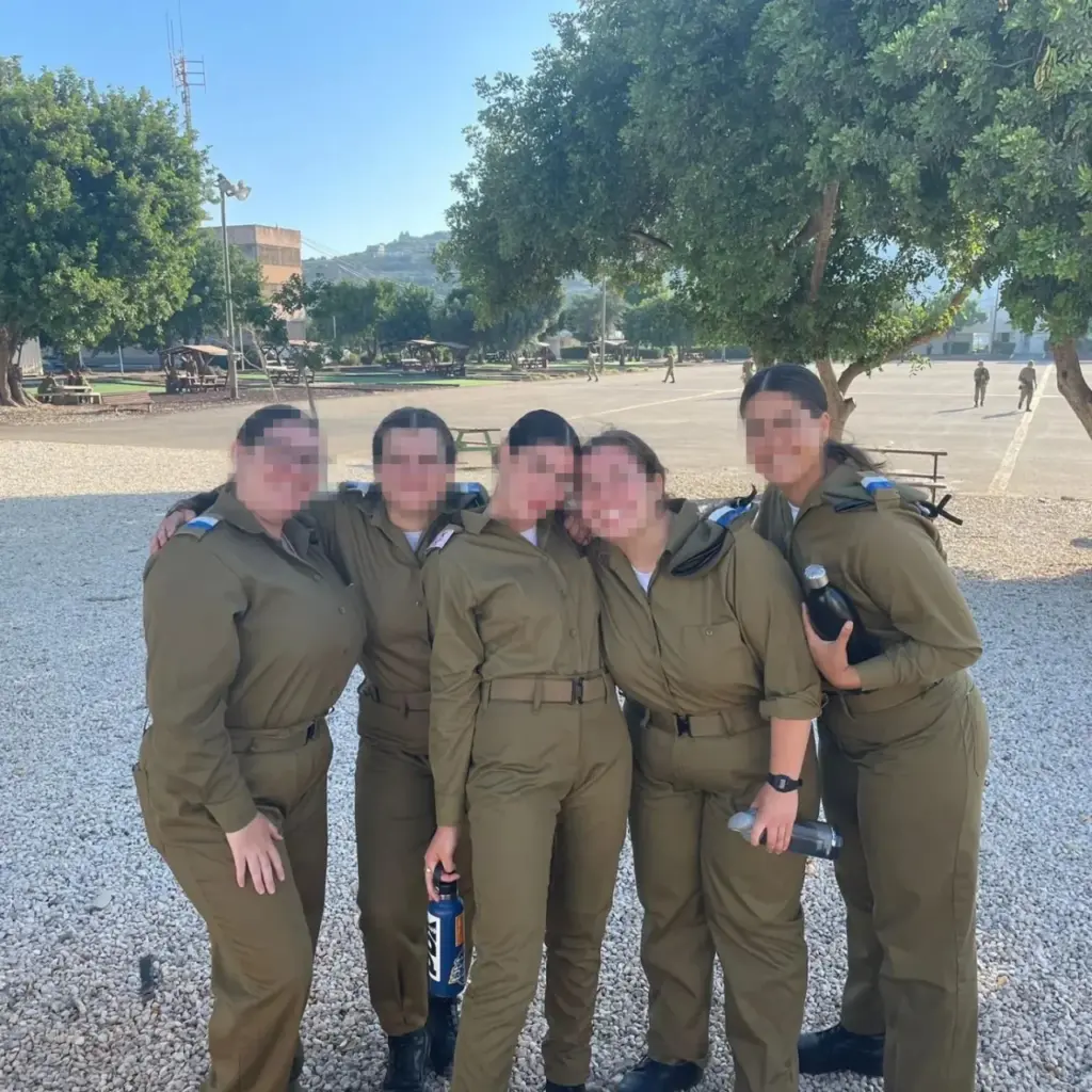 Natalia (second from left) during her service in the Israeli army. Photo courtesy of Natalia/NV