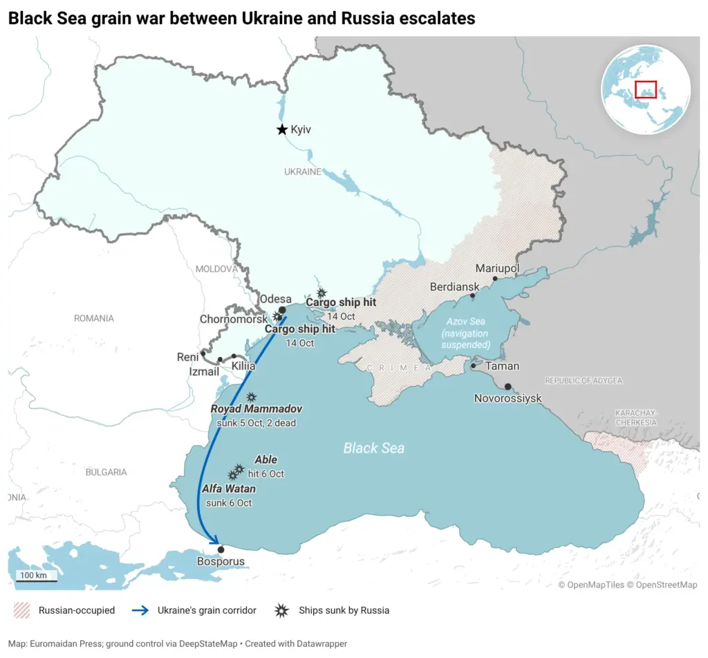 Black Sea grain war between Ukraine and Russia escalates