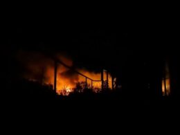 russia’s old staging base occupied luhansk oblast burned overnight—nasa’s fire caught · post area khrustalnyi ukraine overnight 12 2026 exilenova news ukrainian reports