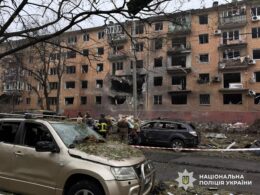 The aftermath of a Russian strike on Zaporizhzhia on 10 October 2026. Source: Ukraine's National Police