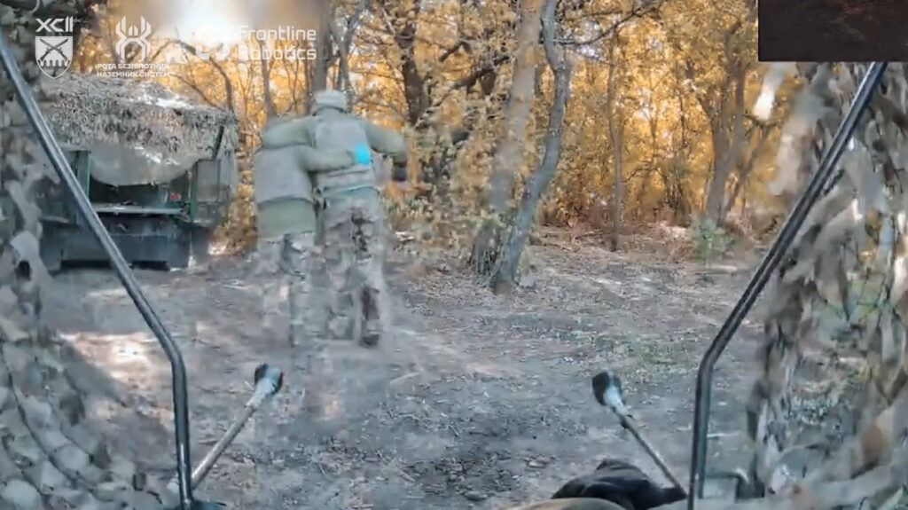 The Frodo ground robot during an evacuation mission with Ukraine's 92nd Assault Brigade